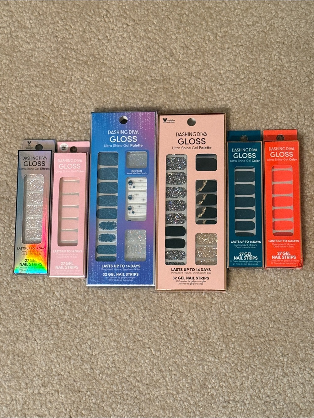 Dashing Diva Gloss Gel Nail Strip Lot